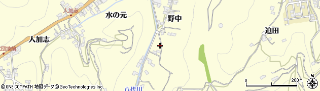 愛媛県八幡浜市八代野中113周辺の地図