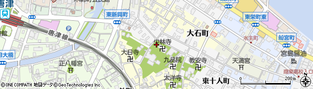 佐賀県唐津市十人町（西十人町）周辺の地図