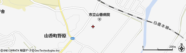 杵築市山香ヘルパーステーション周辺の地図