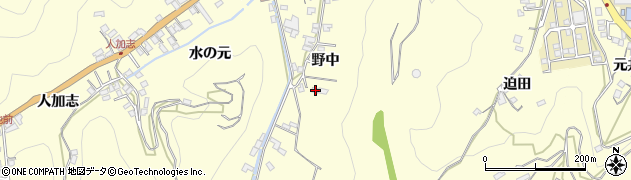 愛媛県八幡浜市八代野中61周辺の地図