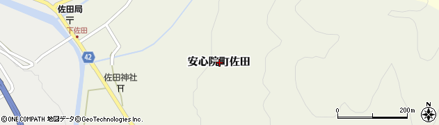 大分県宇佐市安心院町佐田周辺の地図