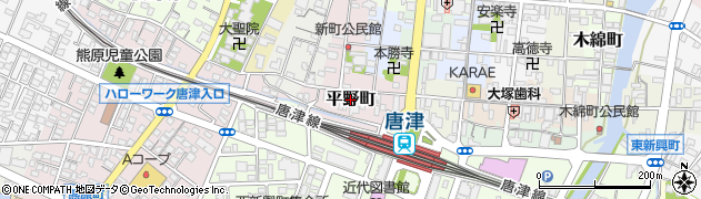 佐賀県唐津市平野町周辺の地図