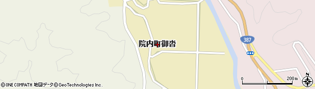 大分県宇佐市院内町御沓周辺の地図