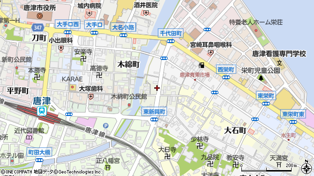 〒847-0042 佐賀県唐津市魚屋町の地図