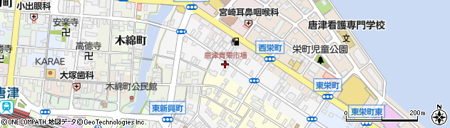唐津青果市場周辺の地図