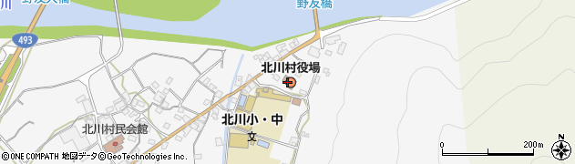 北川村役場　議会事務局周辺の地図