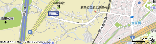福岡県筑紫野市原田周辺の地図