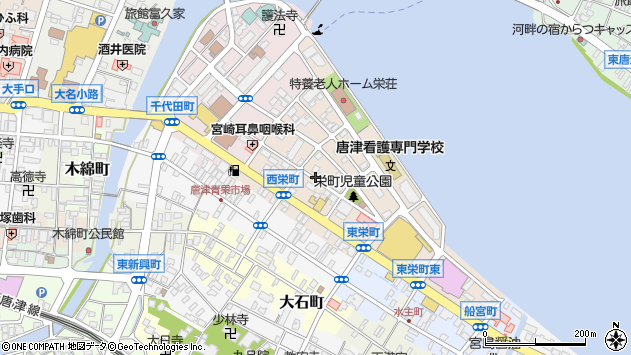 〒847-0011 佐賀県唐津市栄町の地図