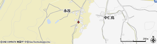 福岡県朝倉市永谷1202周辺の地図