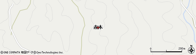 高知県津野町（高岡郡）赤木周辺の地図