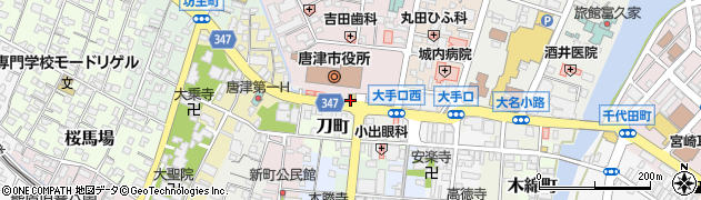 ファミリーマート唐津市役所前店周辺の地図