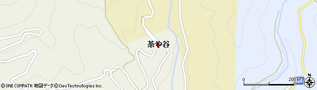 高知県梼原町（高岡郡）茶や谷周辺の地図