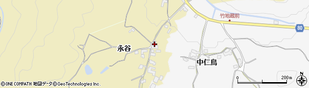福岡県朝倉市永谷1191周辺の地図