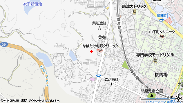 〒847-0844 佐賀県唐津市菜畑の地図
