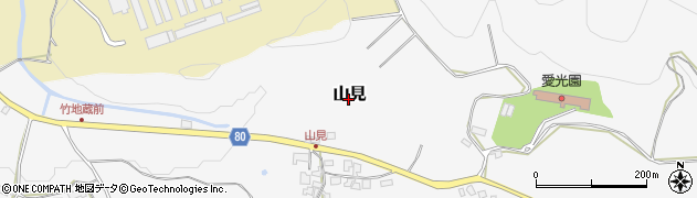 福岡県朝倉市山見周辺の地図
