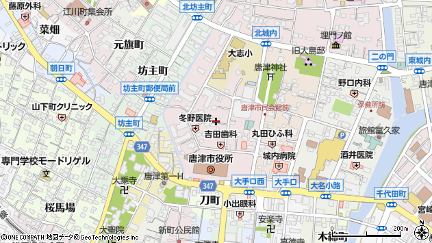 〒847-0014 佐賀県唐津市西城内の地図