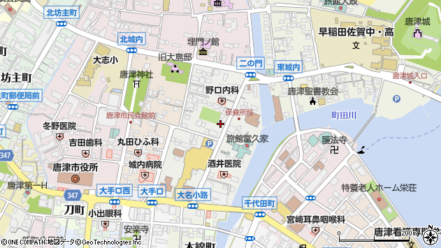 〒847-0012 佐賀県唐津市大名小路の地図