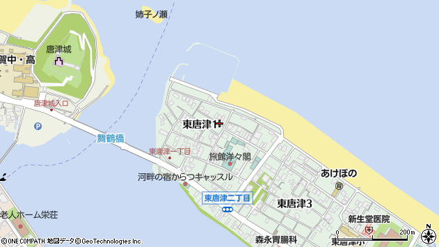 〒847-0017 佐賀県唐津市東唐津の地図