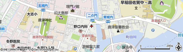 唐津大名小路郵便局周辺の地図