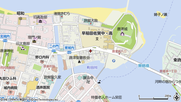 〒847-0016 佐賀県唐津市東城内の地図