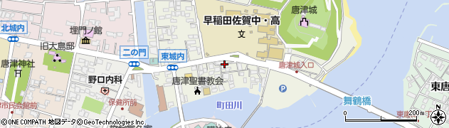 佐賀県唐津市東城内周辺の地図