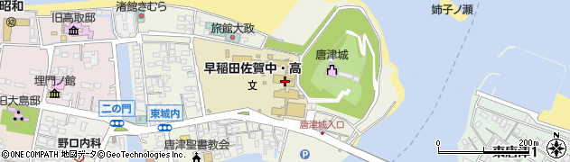 早稲田佐賀高等学校周辺の地図