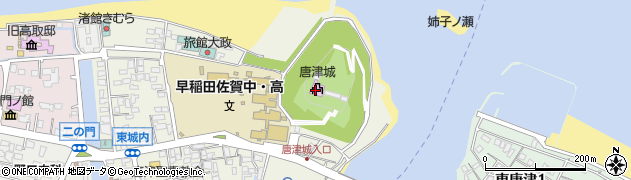 唐津城周辺の地図