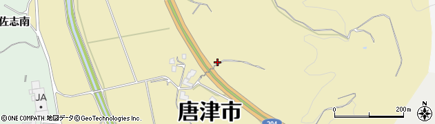 唐津バイパス周辺の地図