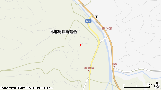 〒871-0313 大分県中津市本耶馬渓町落合の地図