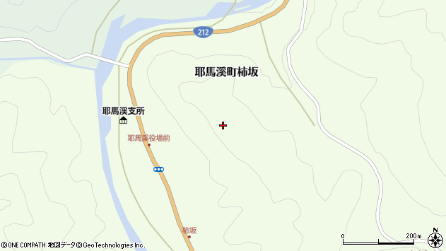 〒871-0405 大分県中津市耶馬溪町柿坂の地図