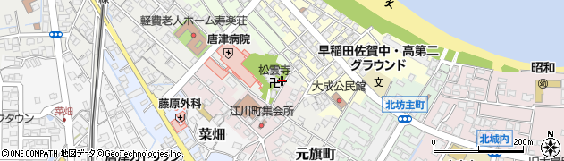 佐賀県唐津市元旗町周辺の地図