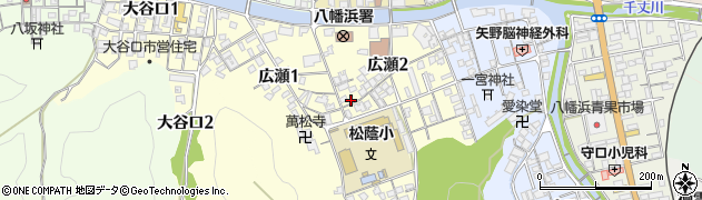 愛媛県八幡浜市広瀬周辺の地図