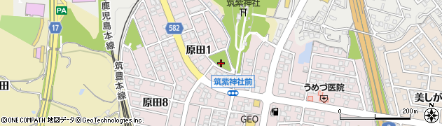 筑紫神社前公園周辺の地図