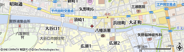 矢野伝蒲鉾店周辺の地図