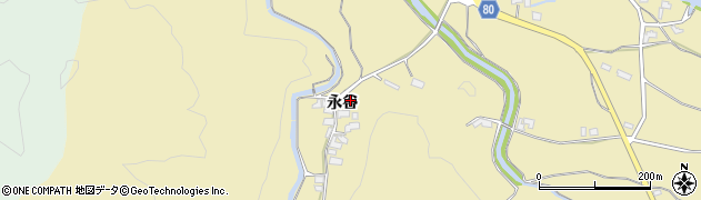 福岡県朝倉市永谷1752周辺の地図