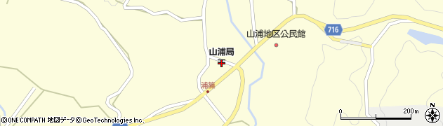 山浦郵便局周辺の地図