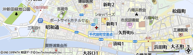 愛媛県八幡浜市中央マーケット周辺の地図