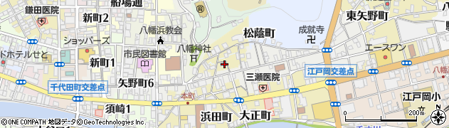 愛媛県八幡浜市花小路周辺の地図