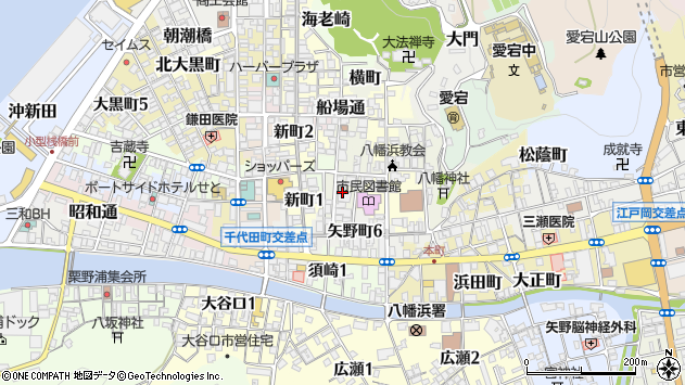 〒796-0067 愛媛県八幡浜市中央の地図