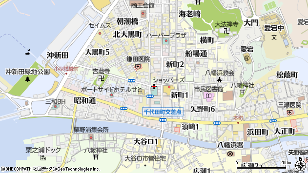〒796-0085 愛媛県八幡浜市天神通の地図