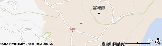 長崎県松浦市鷹島町阿翁免周辺の地図