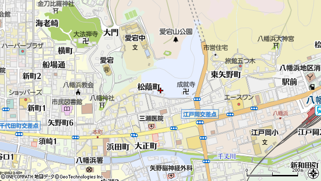 〒796-0027 愛媛県八幡浜市松蔭町の地図