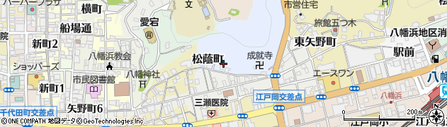 愛媛県八幡浜市松蔭町周辺の地図
