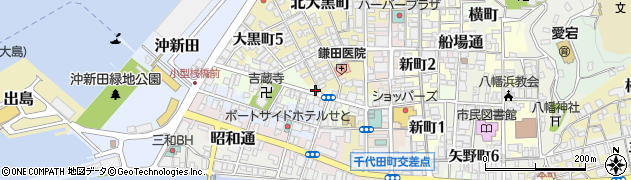 愛媛県八幡浜市天神通周辺の地図