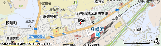 愛媛県八幡浜市駅前周辺の地図