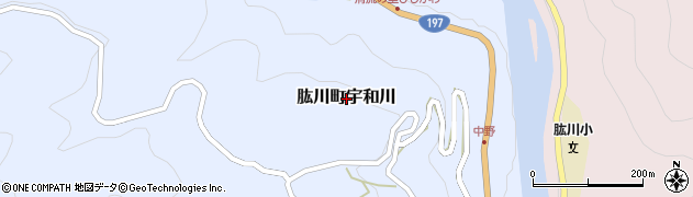 愛媛県大洲市肱川町宇和川周辺の地図