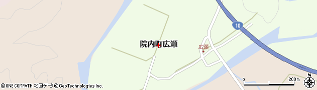 大分県宇佐市院内町広瀬周辺の地図