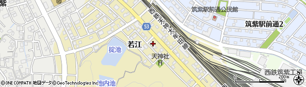 福岡県筑紫野市若江周辺の地図