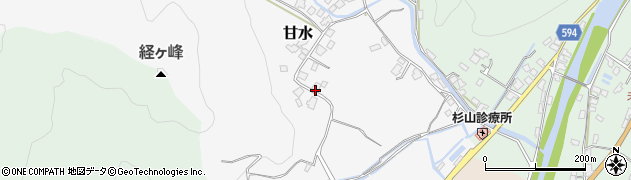福岡県朝倉市甘水1185周辺の地図