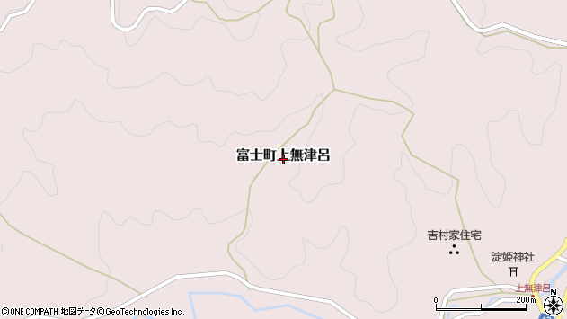 〒840-0536 佐賀県佐賀市富士町上無津呂の地図
